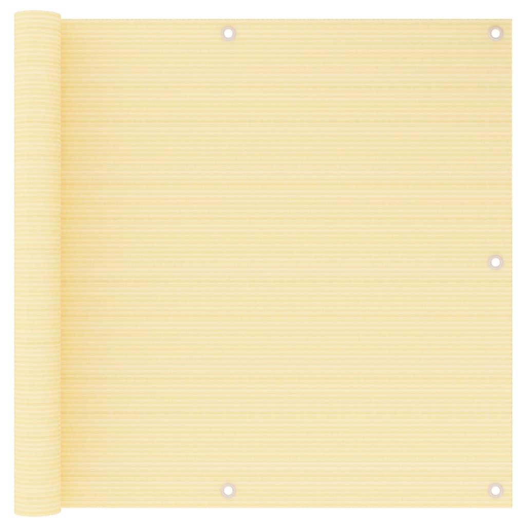 vidaXL Parvekkeen suoja beige 90x500 cm HDPE