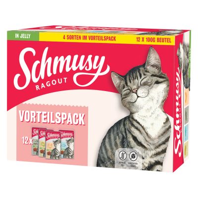 Schmusy Ragout in Jelly -lajitelma - 12 x 100 g