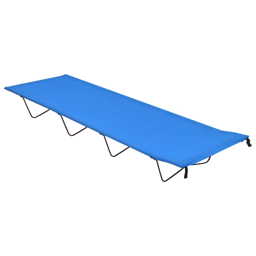 vidaXL Retkisänky 180x60x19 cm Oxford-kangas ja teräs sininen