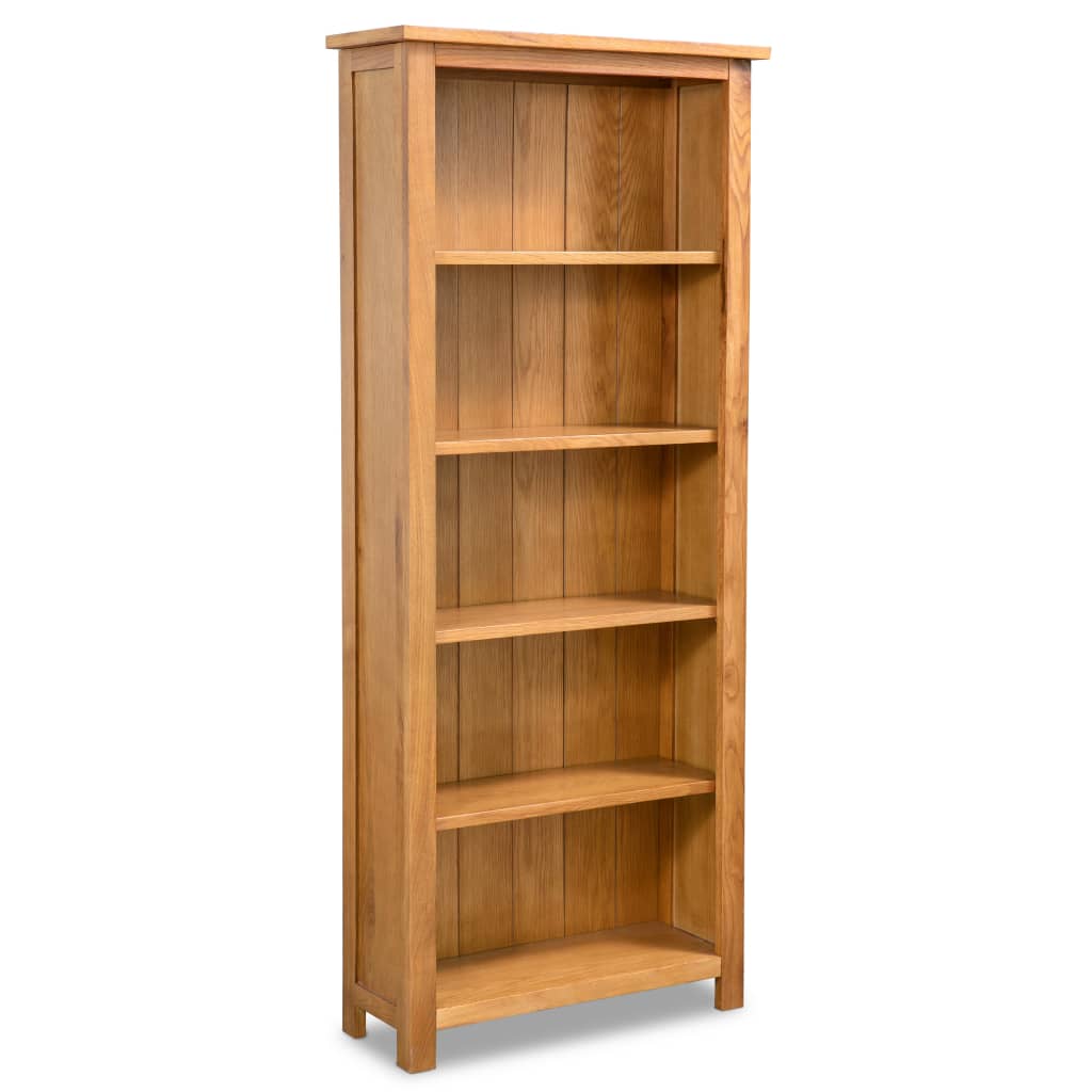 vidaXL Kirjahylly 5 tasoa 60x22,5x140 cm täystammi