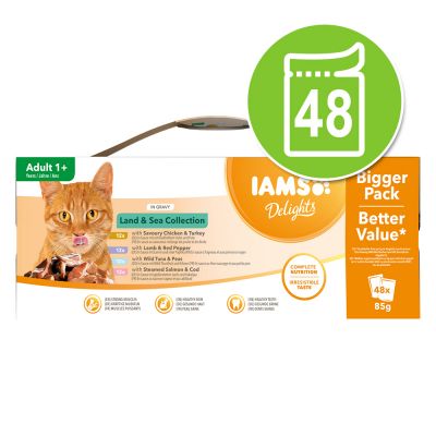 IAMS Delights Adult Land & Sea 48 x 85 g - Land & Sea in Sauce