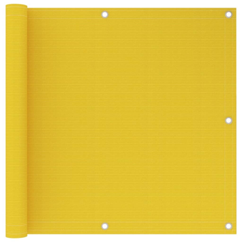 vidaXL Parvekkeen suoja keltainen 90x600 cm HDPE