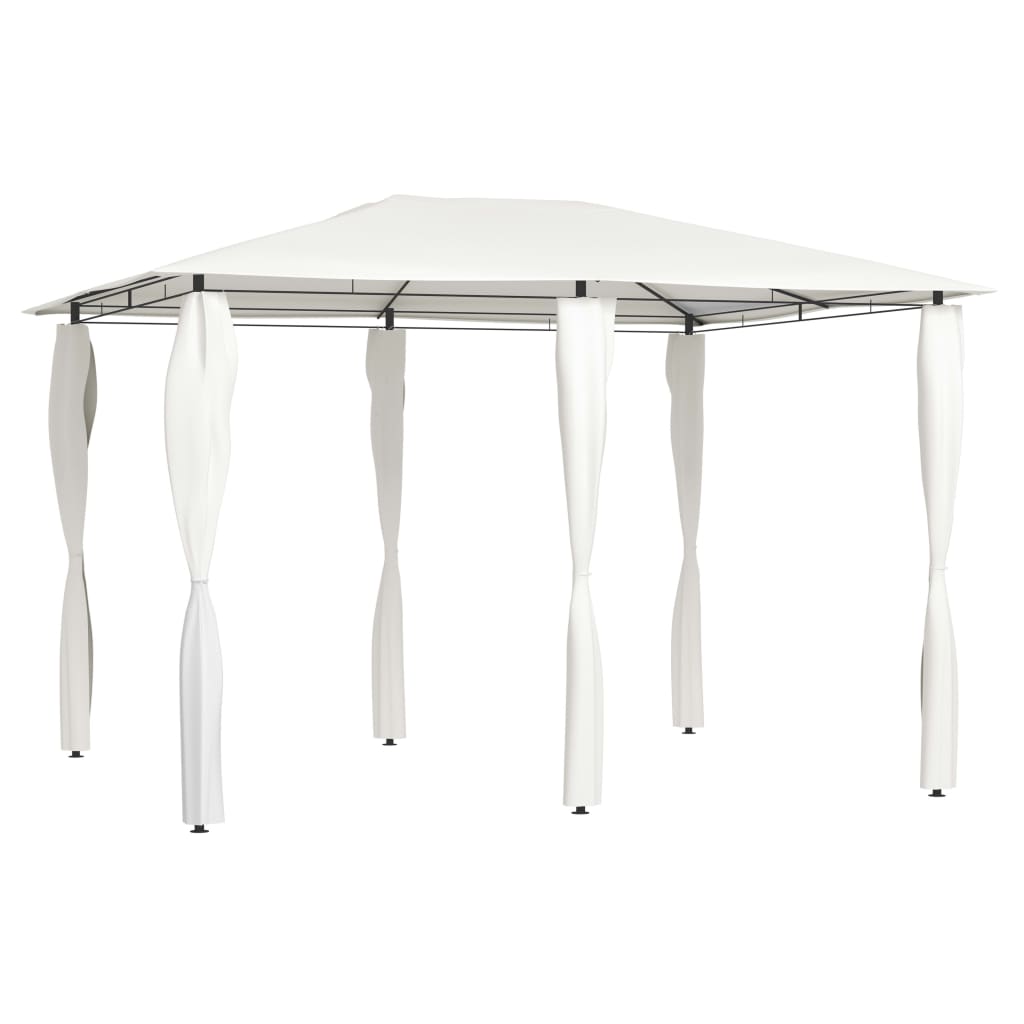 vidaXL Huvimaja sivuseinillä 3x4x2,6 m kerma 160 g/m²