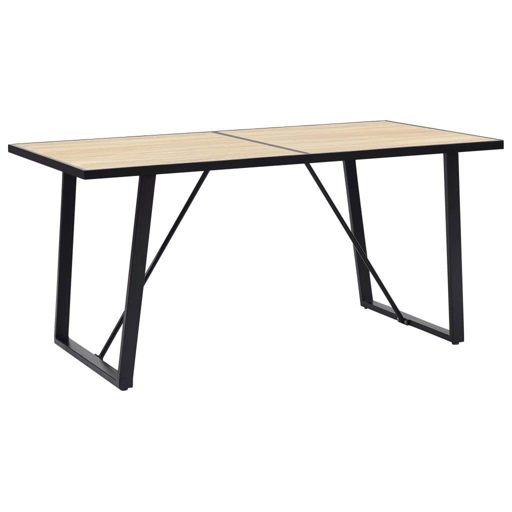 vidaXL Ruokapöytä tammi 160x80x75 cm MDF