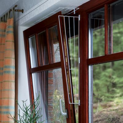 Trixie-suojaverkko kipattaviin ikkunoihin, valkoinen - malli 1: kiinnitetään ikkunan sivuun