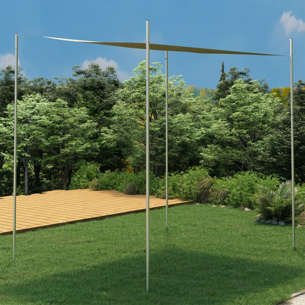 vidaXL Aurinkopurjeen tanko 400 cm ruostumaton teräs