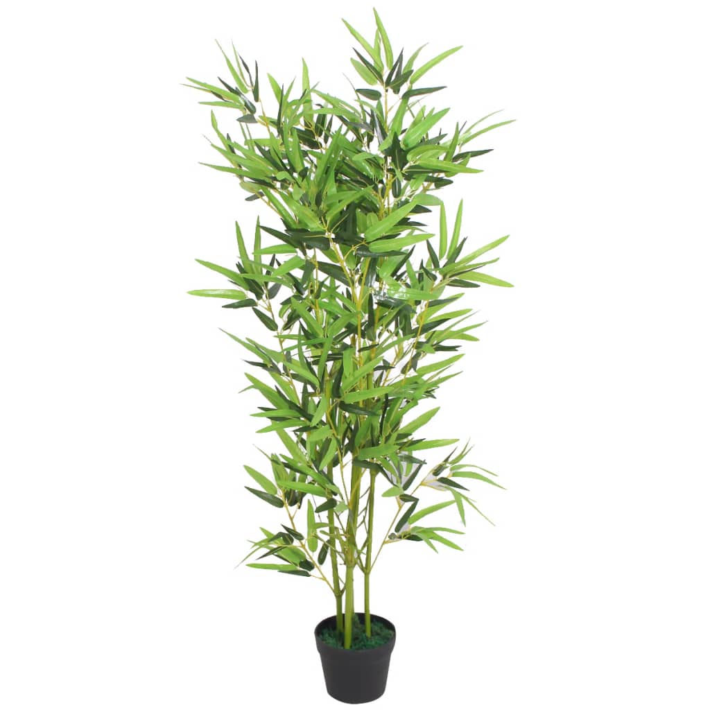vidaXL Tekokasvi ruukulla bambu 120 cm vihreä