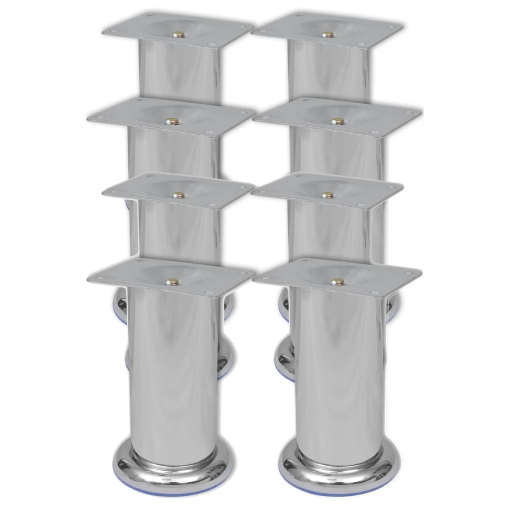 vidaXL Pyöreät sohvanjalat 8 kpl kromi 120 mm