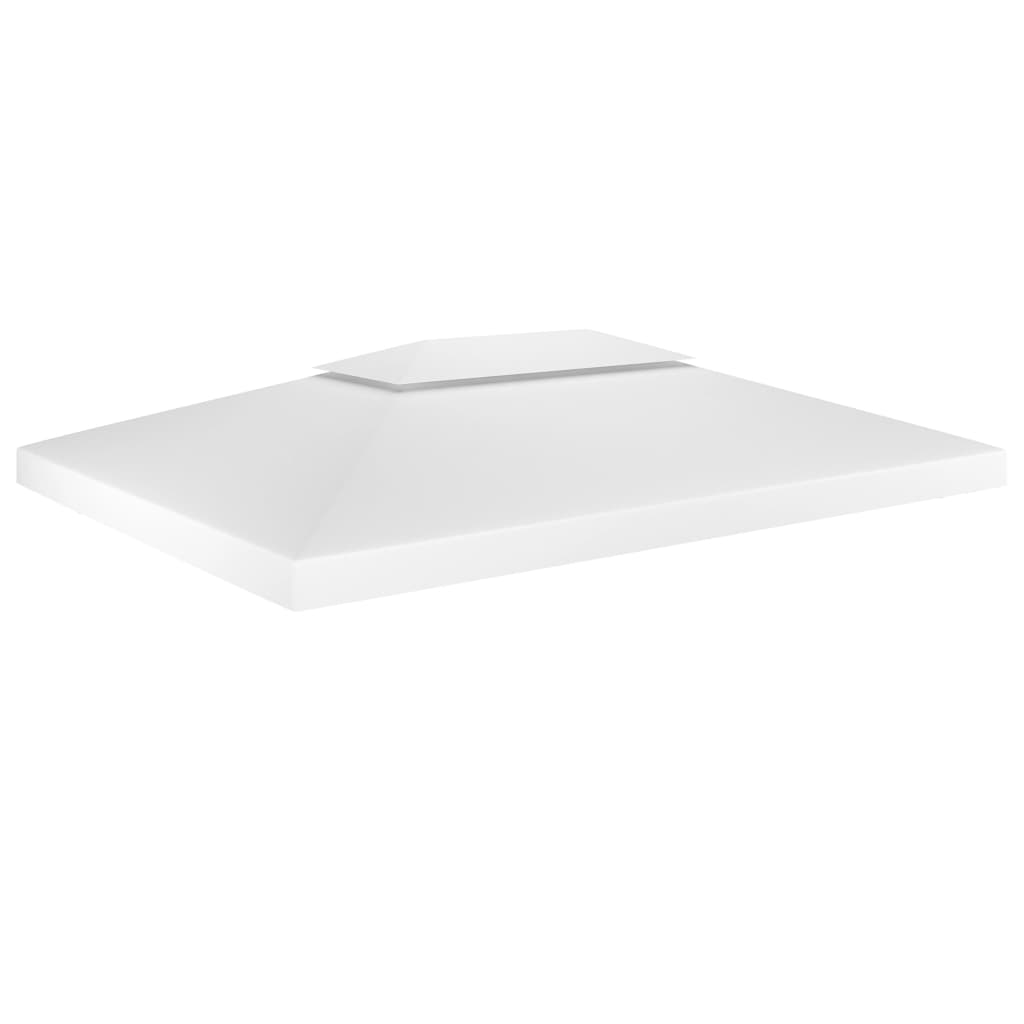 vidaXL 2-kerroksinen huvimajan katto 310 g/m² 4x3 m valkoinen