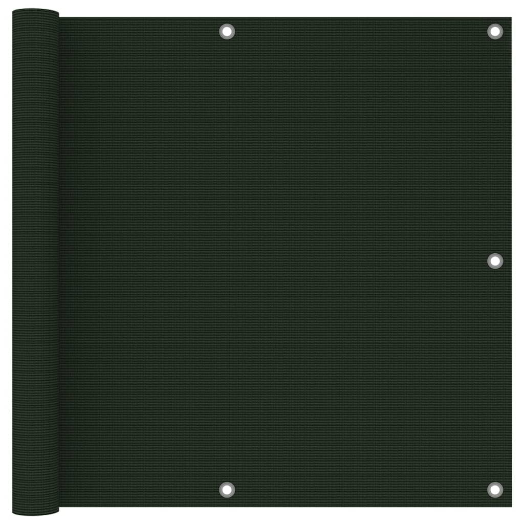 vidaXL Parvekkeen suoja tummanvihreä 90x600 cm HDPE