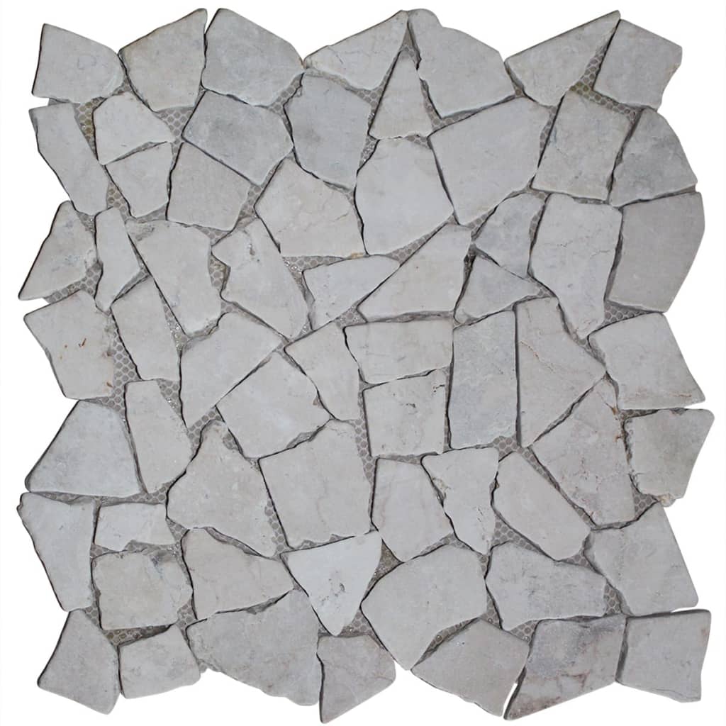 vidaXL Mosaiikkilaatat 11 kpl Marmori Kulta 1 m²