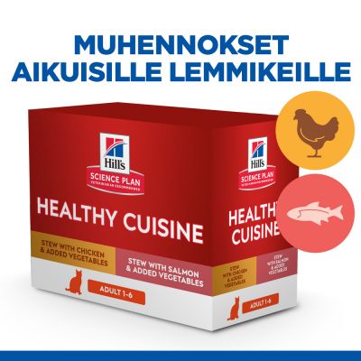 Hill's Science Plan Adult Healthy Cuisine kana & lohi - 8 x 80 g