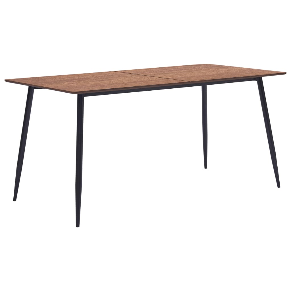 vidaXL Ruokapöytä ruskea 160x80x75 cm MDF