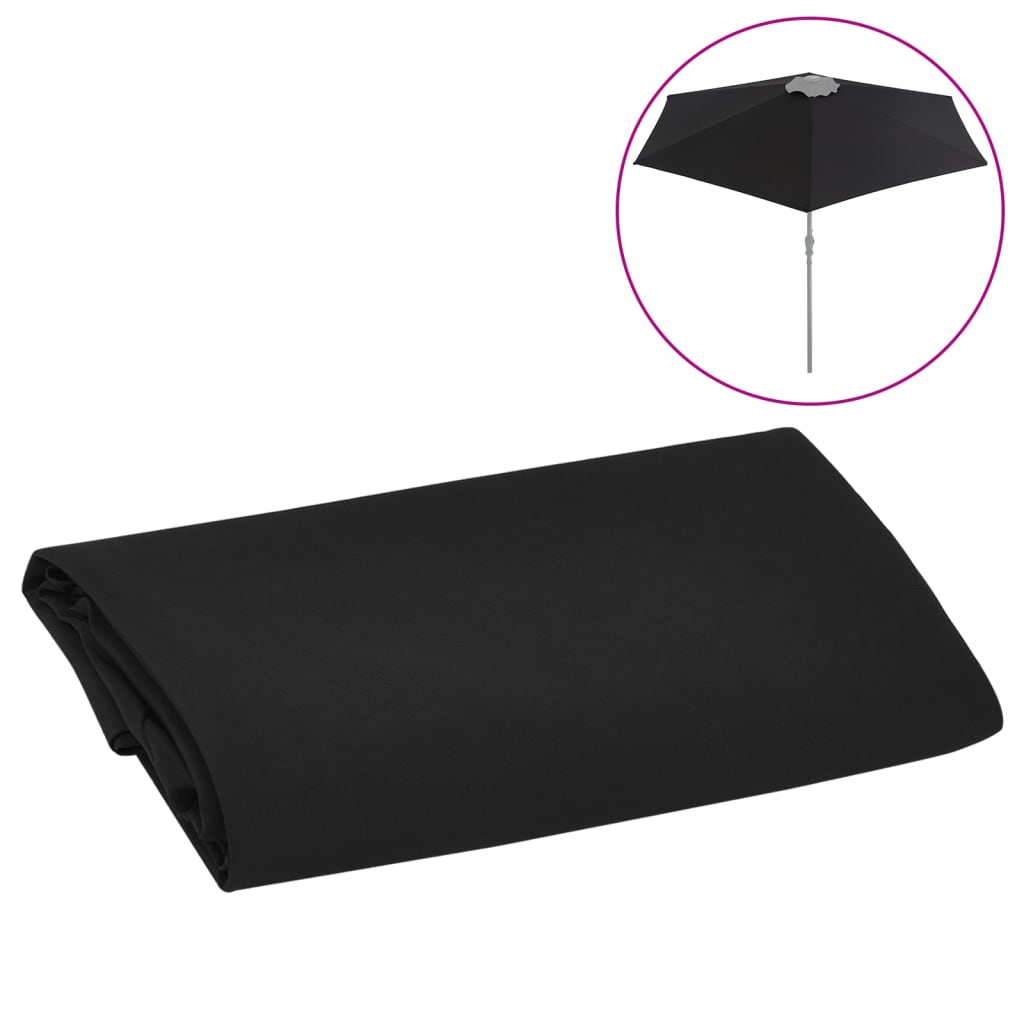 vidaXL Aurinkovarjon vaihtokangas musta 300 cm