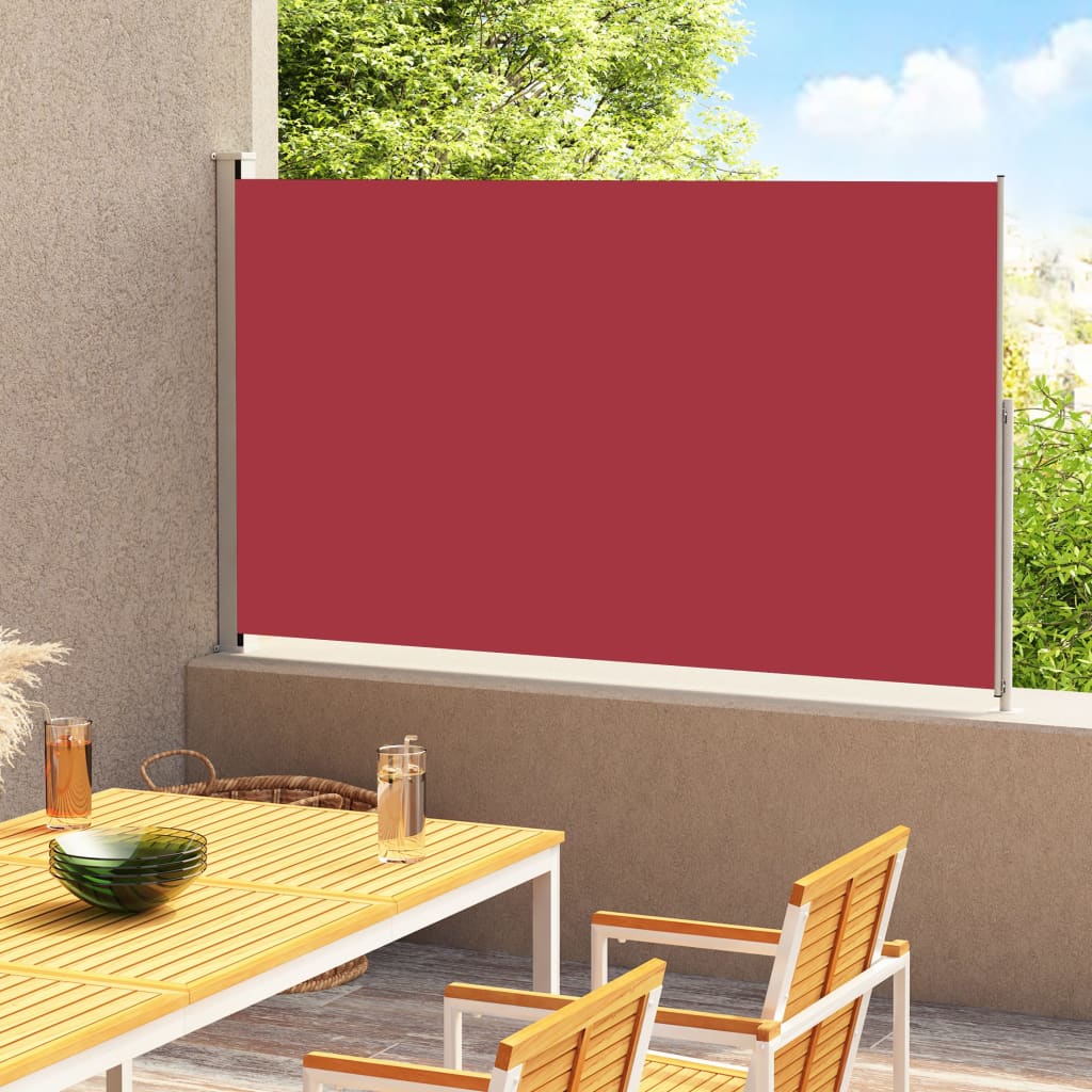 vidaXL Sisäänvedettävä terassin sivumarkiisi 200x300 cm punainen