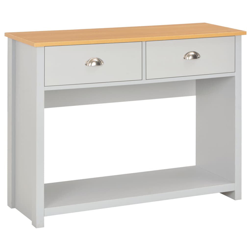 vidaXL Konsolipöytä harmaa 97x35x76 cm