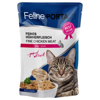 Feline Porta 21 -tuorepussit 6 x 100 g - tonnikala & naudanliha (viljaton)