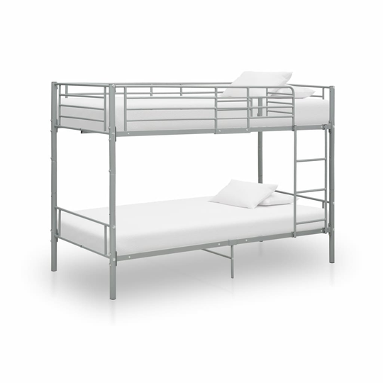 vidaXL Kerrossänky harmaa metalli 90x200 cm