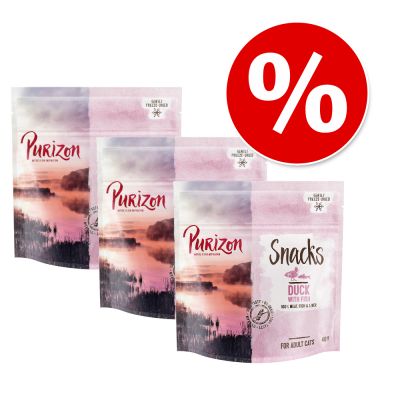 3 x 40 g Purizon-kissanherkkuja erikoishintaan! - kana & kala