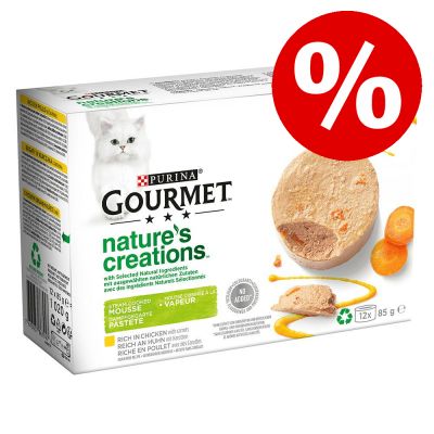12 x 85 g Gourmet Nature's Creations erikoishintaan! - kana, tomaatti & pinaatti