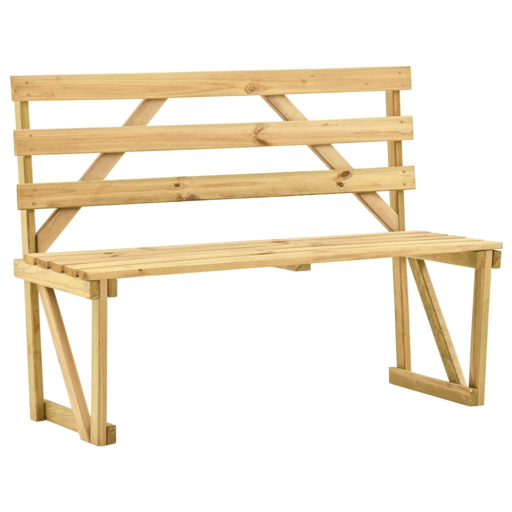vidaXL Puutarhapenkki 120 cm kyllästetty mänty