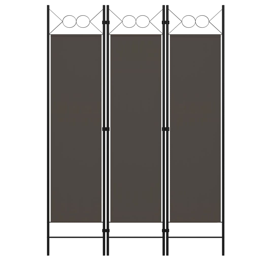 vidaXL 3-Paneelinen tilanjakaja 120x180 cm antrasiitti
