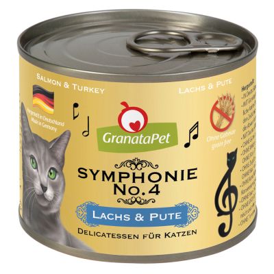 GranataPet Symphonie 6 x 200 g - lohi & kalkkuna