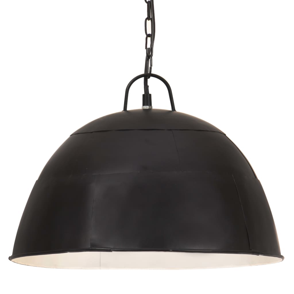 vidaXL Teollistyylinen riippuvalaisin 25 W musta pyöreä 41 cm E27