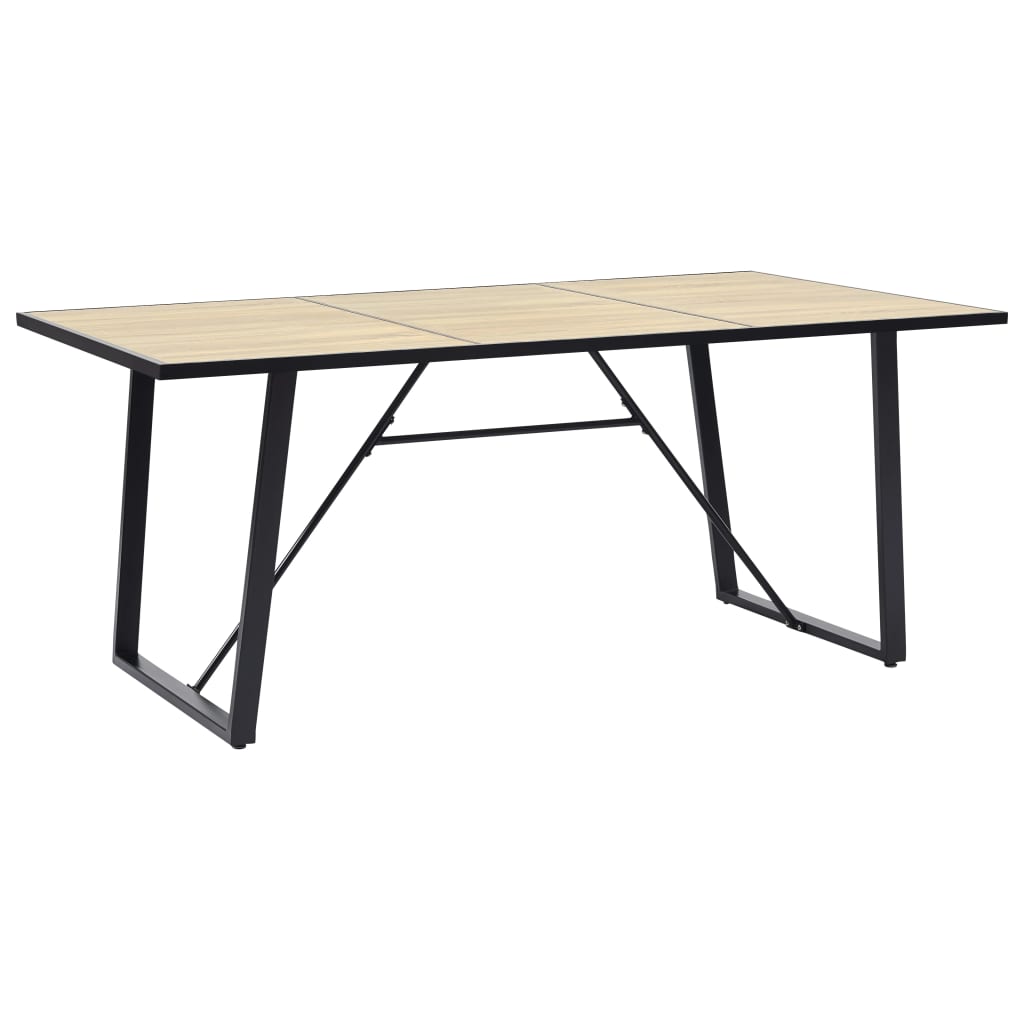 vidaXL Ruokapöytä tammi 200x100x75 cm MDF