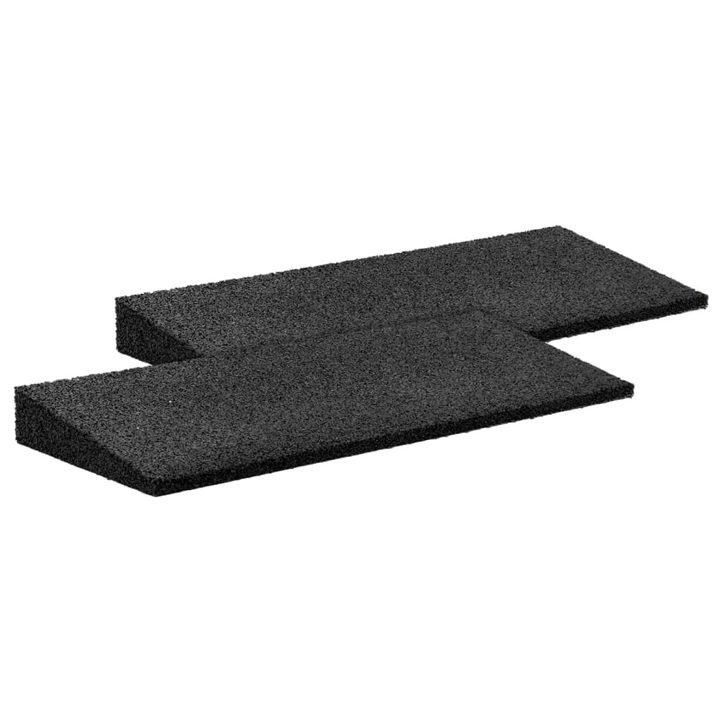 vidaXL Kuminen katukivetysluiska 2 kpl musta 50x20x1-4,3 cm
