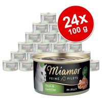 Miamor Fine Filets -säästöpakkaus 24 x 100 g - boniitti-tonnikala