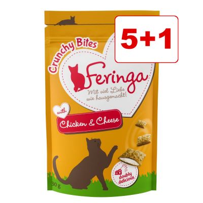 Feringa Crunchy Bites kissanherkut 6 x 30 g: 5 + 1 kaupan päälle! - nauta
