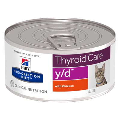 Hill´s Prescription Diet Feline y/d Thyroid Care - kana - säästöpakkaus: 24 x 156 g