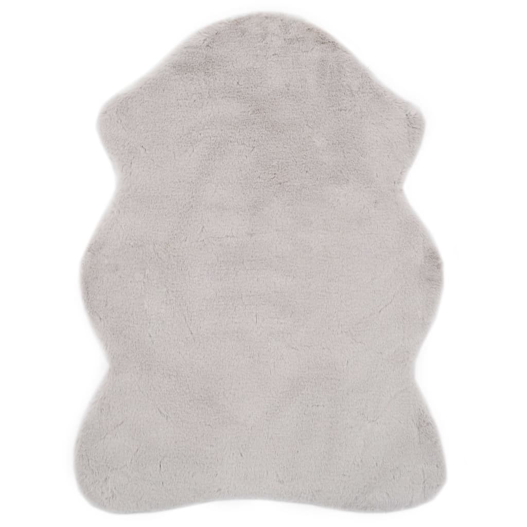 vidaXL Matto 65x95 cm jäniksen tekonahka harmaa