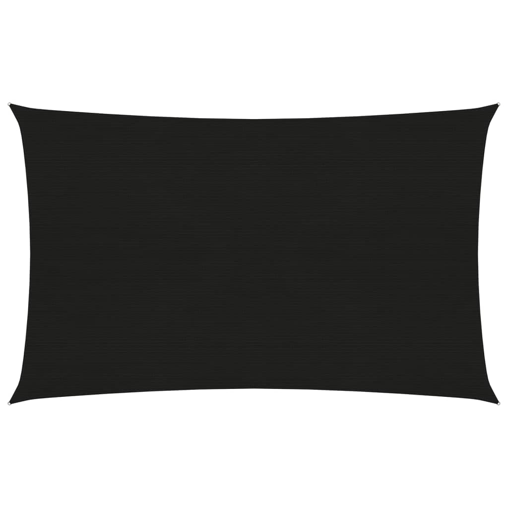 vidaXL Aurinkopurje 160 g/m² musta 2,5x4,5 m HDPE