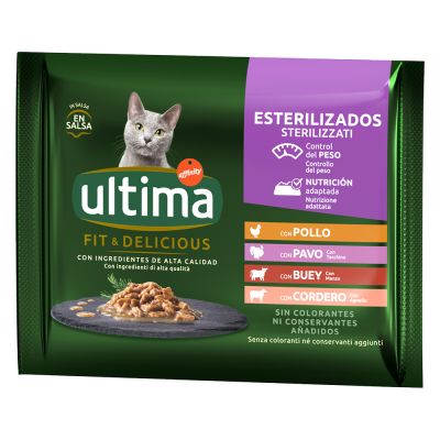Ultima Cat Sterilized 48 x 85 g - kana ja lohi