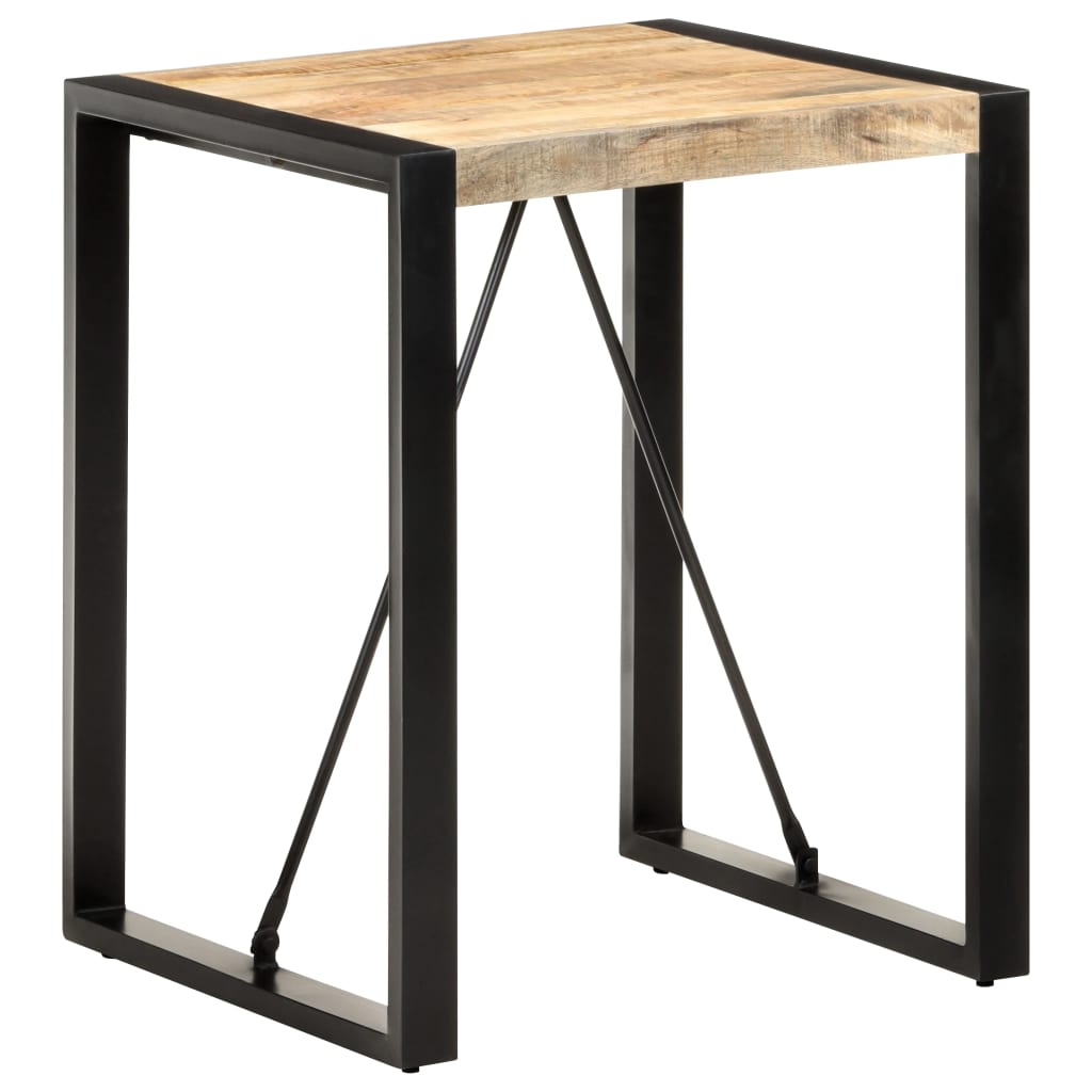 vidaXL Ruokapöytä 60x60x75 cm täysi karkea mangopuu
