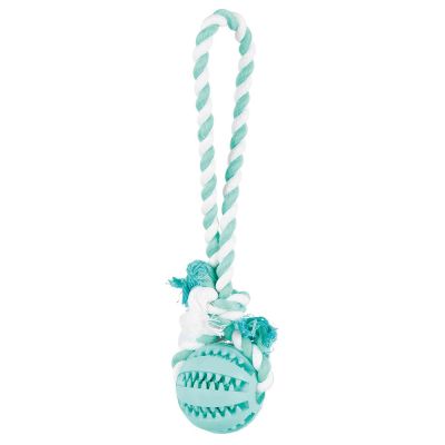 Trixie Denta Fun -leluköysi pallolla - Ø 7 x L 24 cm