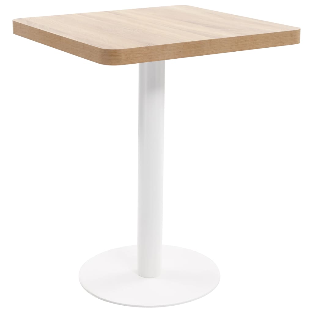 vidaXL Bistropöytä vaaleanruskea 60x60 cm MDF