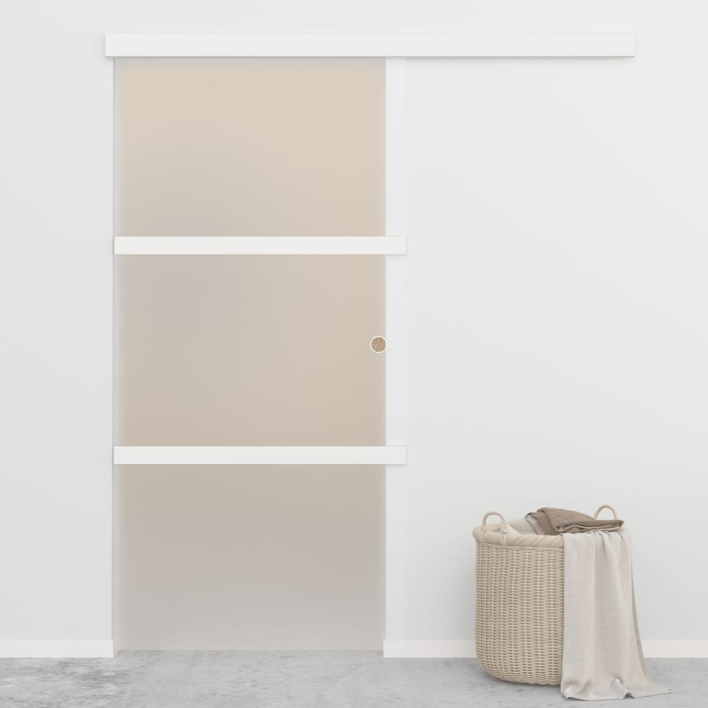 vidaXL Liukuovi soft-stopeilla ESG-lasi ja alumiini 90x205 cm