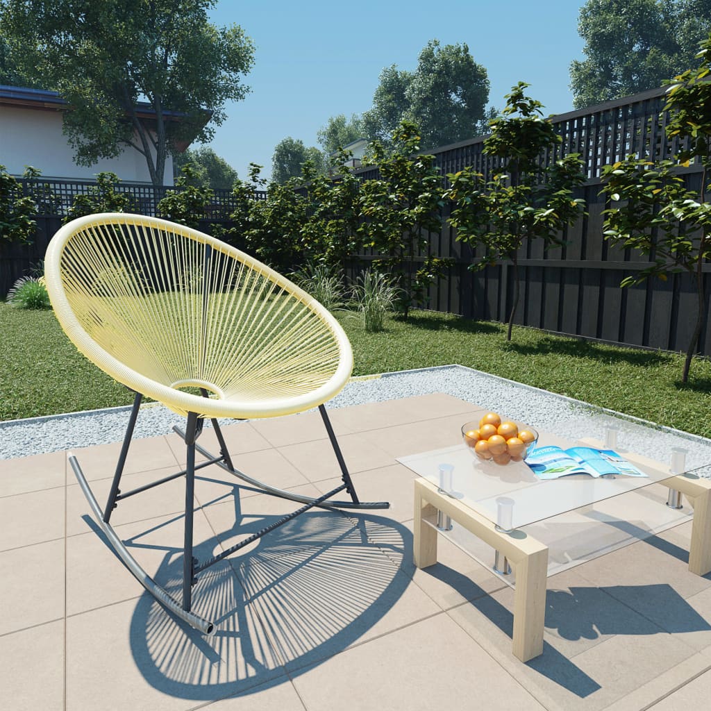 vidaXL Ulkotilan Acapulco tuoli polyrottinki beige