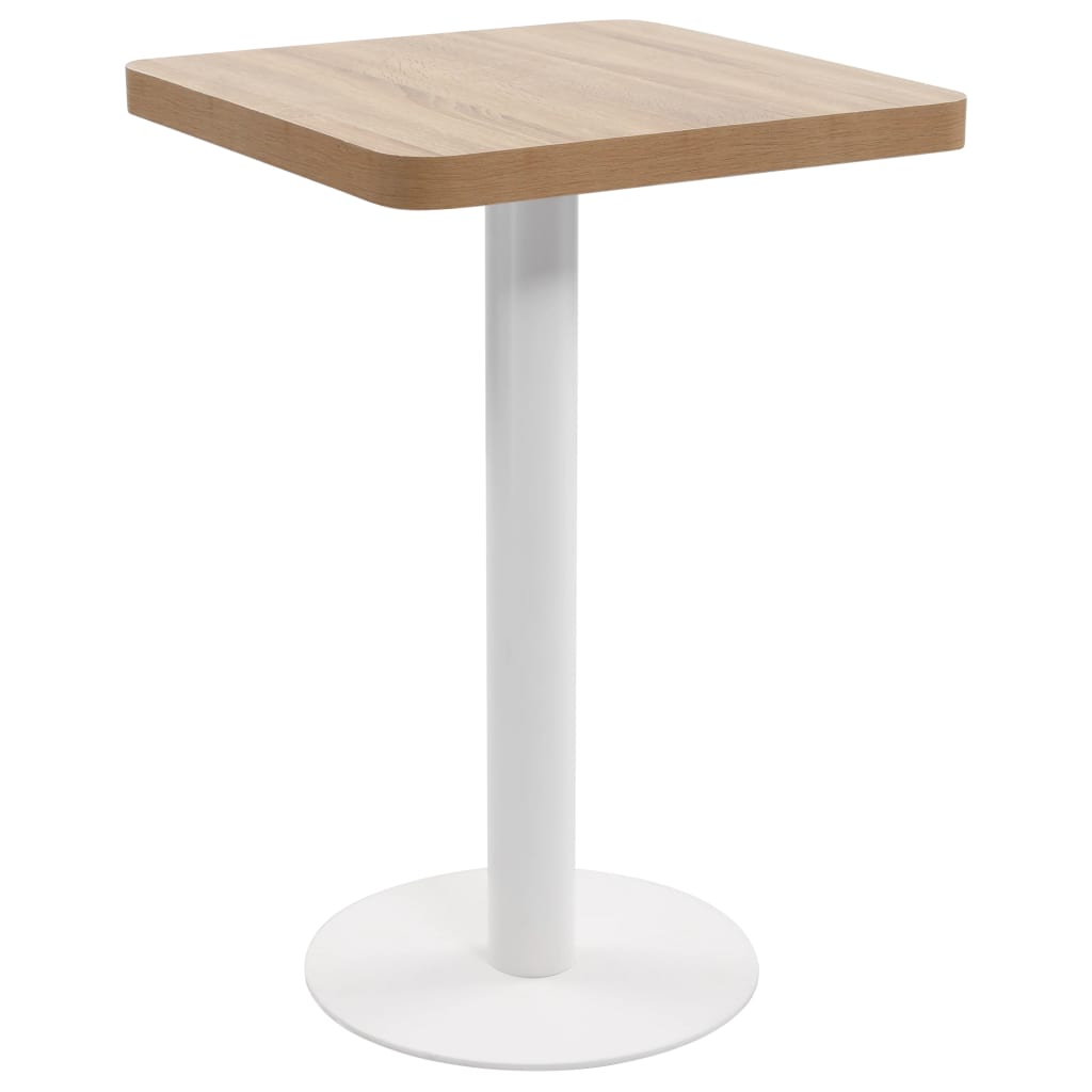 vidaXL Bistropöytä vaaleanruskea 50x50 cm MDF