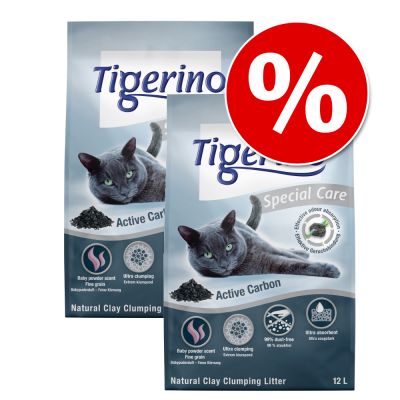 Tigerino Special Care -kissanhiekka 2 x 12 l erikoishintaan! - White Intense Blue Signal (2 x 12 l)