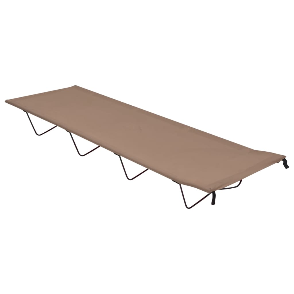 vidaXL Retkisänky 180x60x19 cm Oxford-kangas ja teräs harmaanruskea