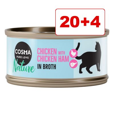 24 x 70 g Cosma Nature: 20 + 4 kaupan päälle! - kanafile