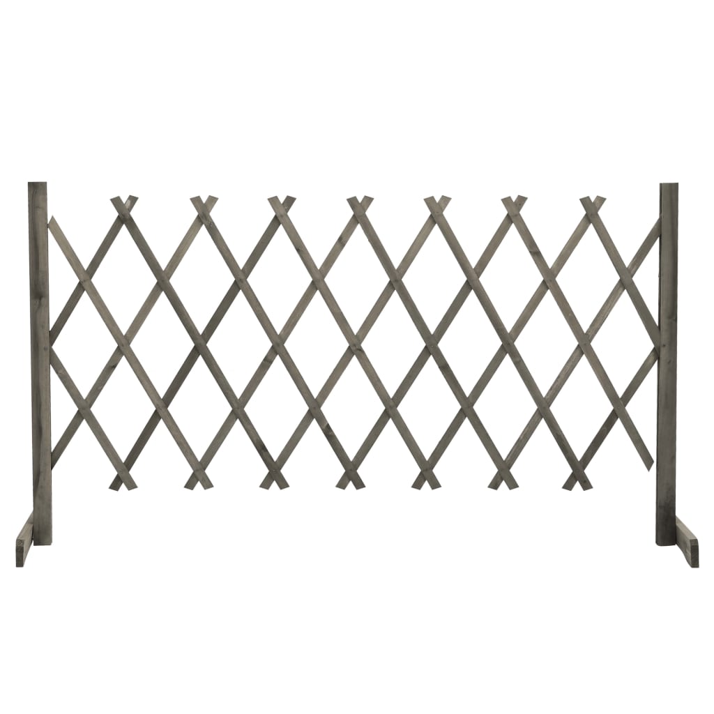 vidaXL Puutarhan säleikköaita harmaa 150x80 cm täysi kuusi