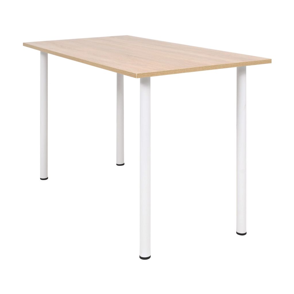 vidaXL Ruokapöytä 120x60x73 cm tammi ja valkoinen