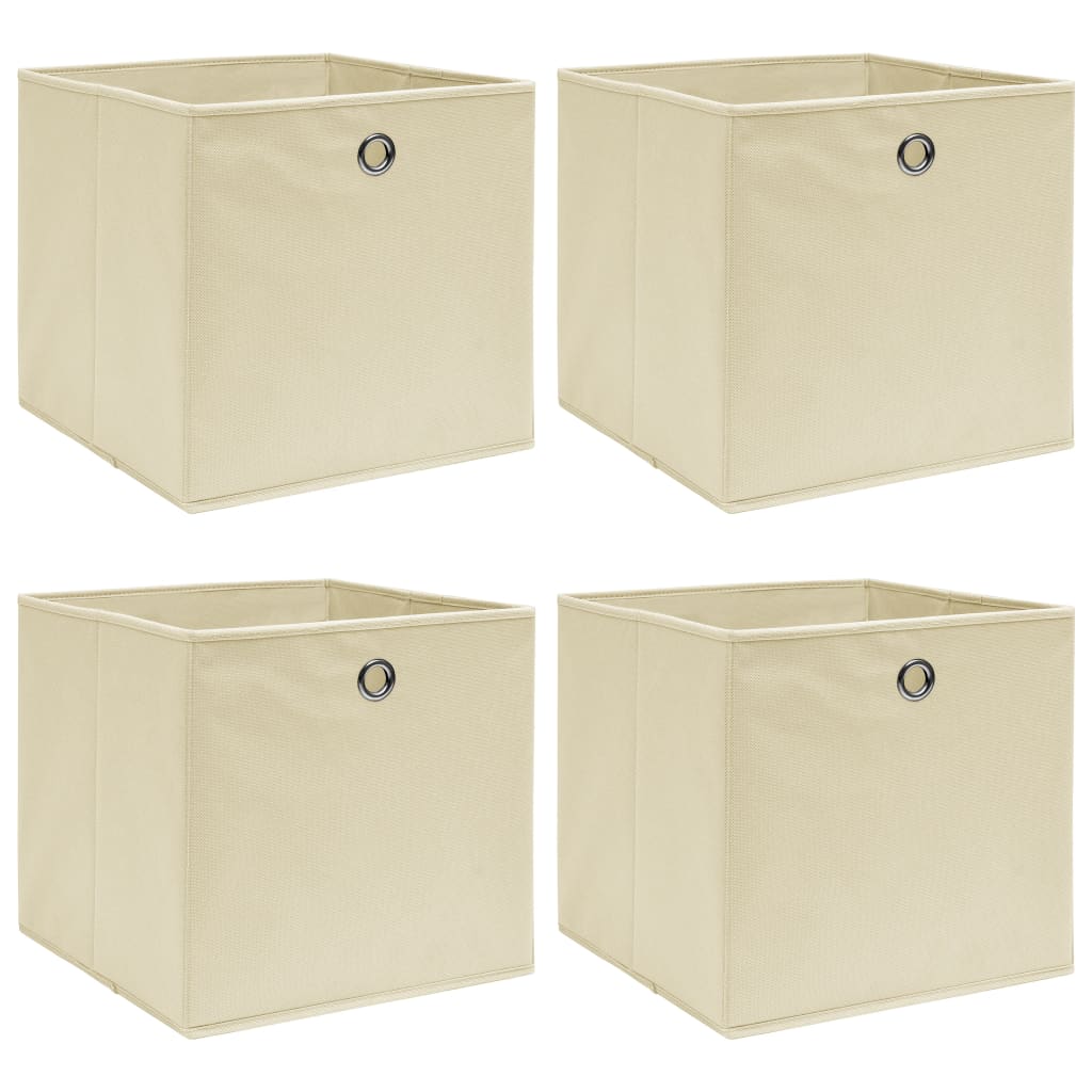 vidaXL Säilytyslaatikot 4 kpl kerma 32x32x32 cm kangas
