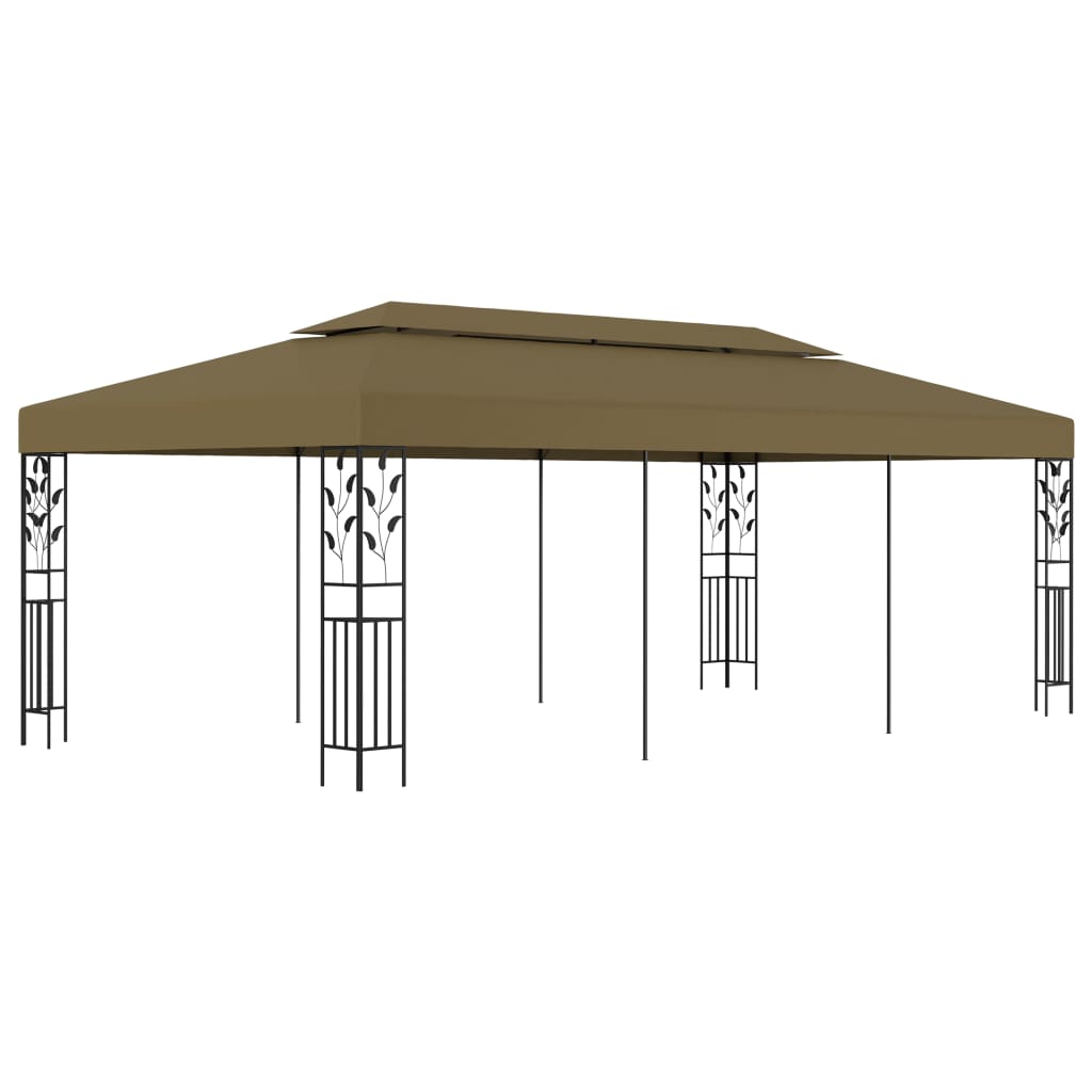 vidaXL Huvimaja 6x3 m ruskeanharmaa 180 g/m²