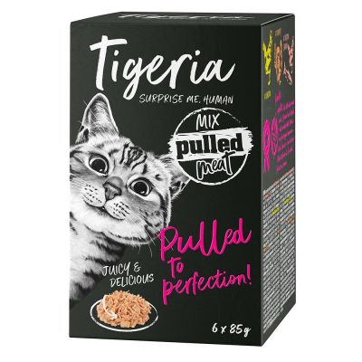 Tigeria Pulled Meat 6 x 85 g - kalkkuna